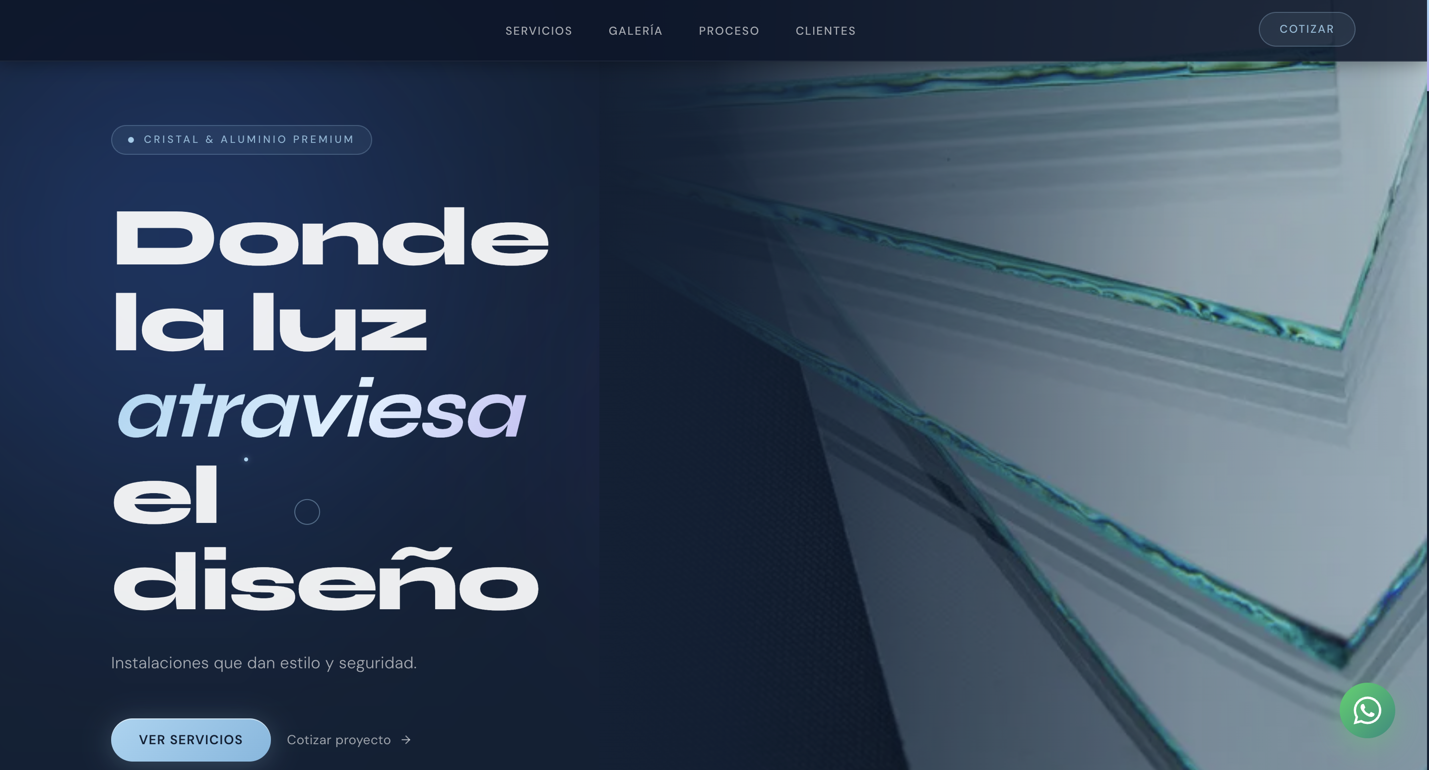 Sitio web Vidrios J
